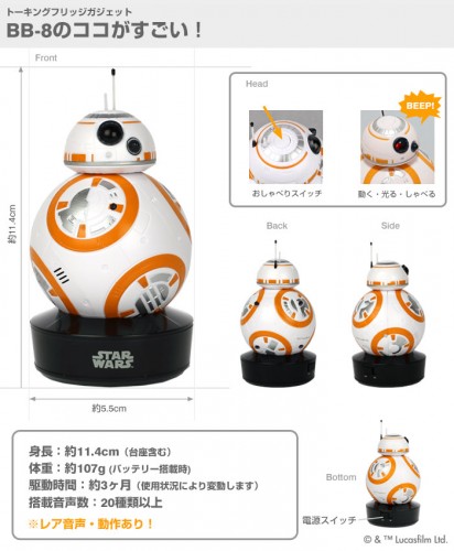 スター・ウォーズ トーキングフリッジガジェット BB-8