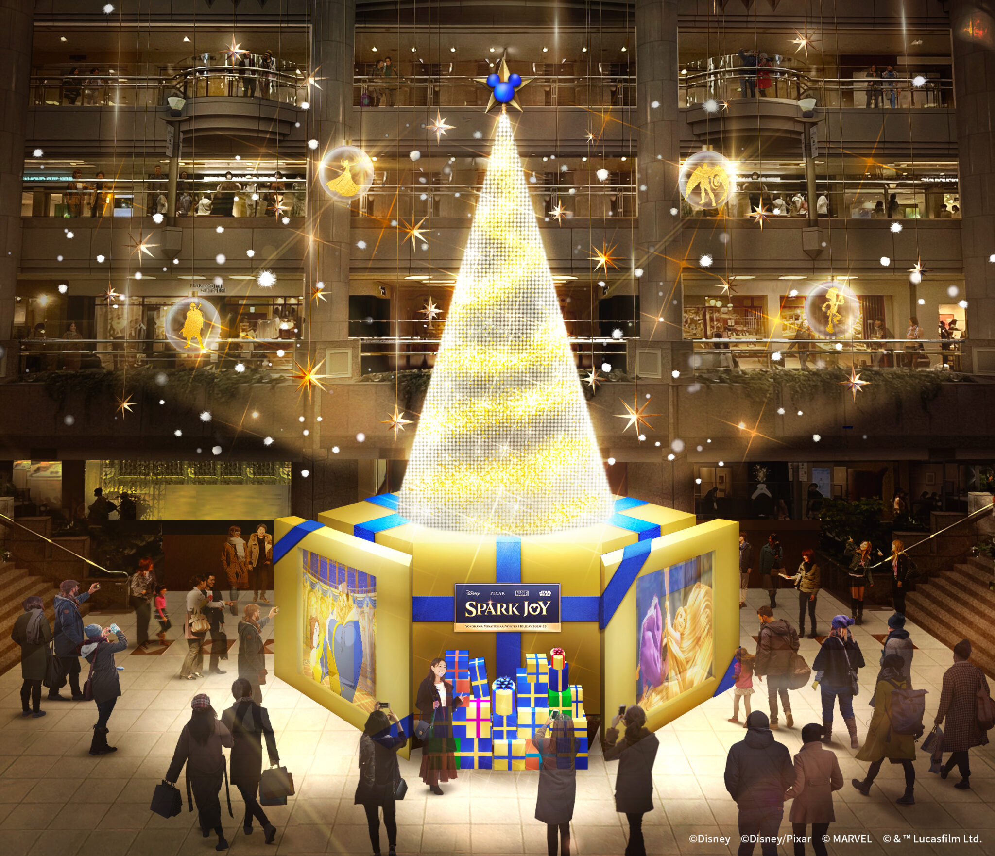 「YOKOHAMA MINATOMIRAI WINTER HOLIDAY 2024₋2025」11月6日～1月13日開催！ディズニー、ピクサー